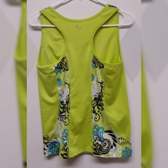 Vibrant Green and Blue Women's Tank Top - Picture 3 of 6